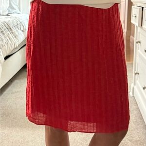 J. Crew Vibrant Red A-Line Skirt